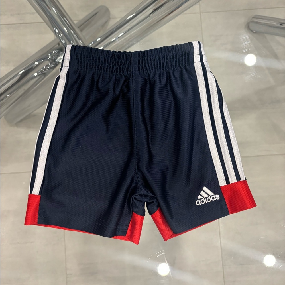 Adidas Kids Navy and Red Shorts